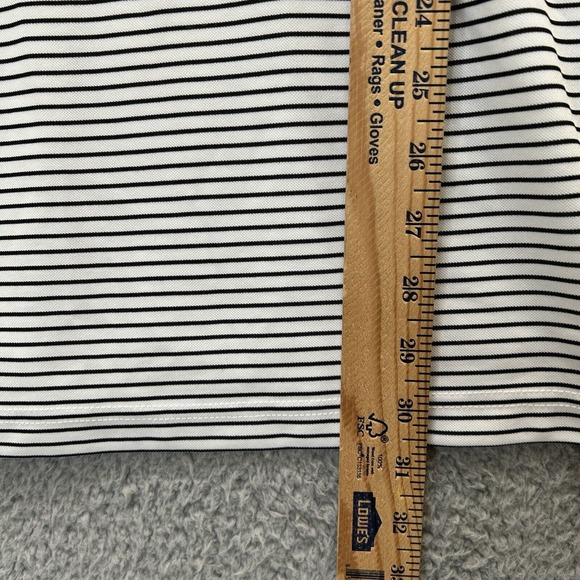 PGA Tour Shirt Mens XXL‎ Black White Striped Polo Golf Embroidered Logo Athletic - Picture 8 of 10